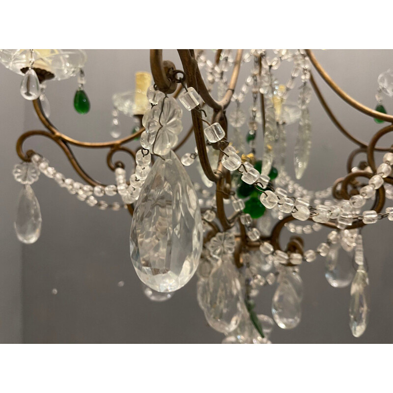 Vintage Murano glass chandelier with fruits, Italy