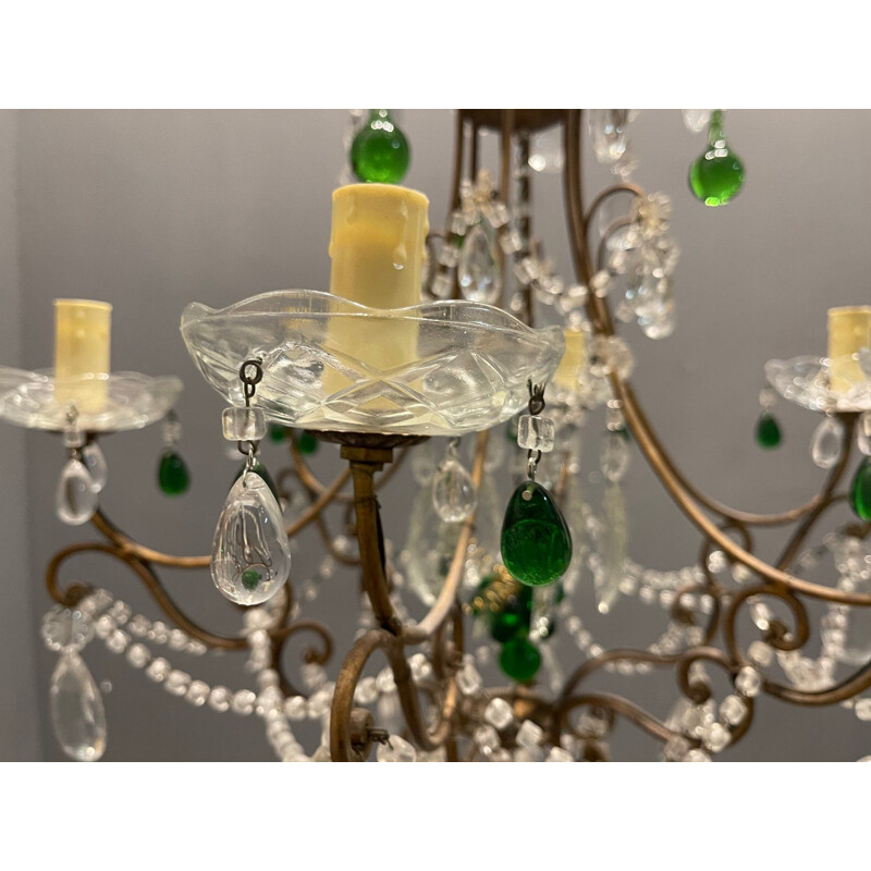 Vintage Murano glass chandelier with fruits, Italy