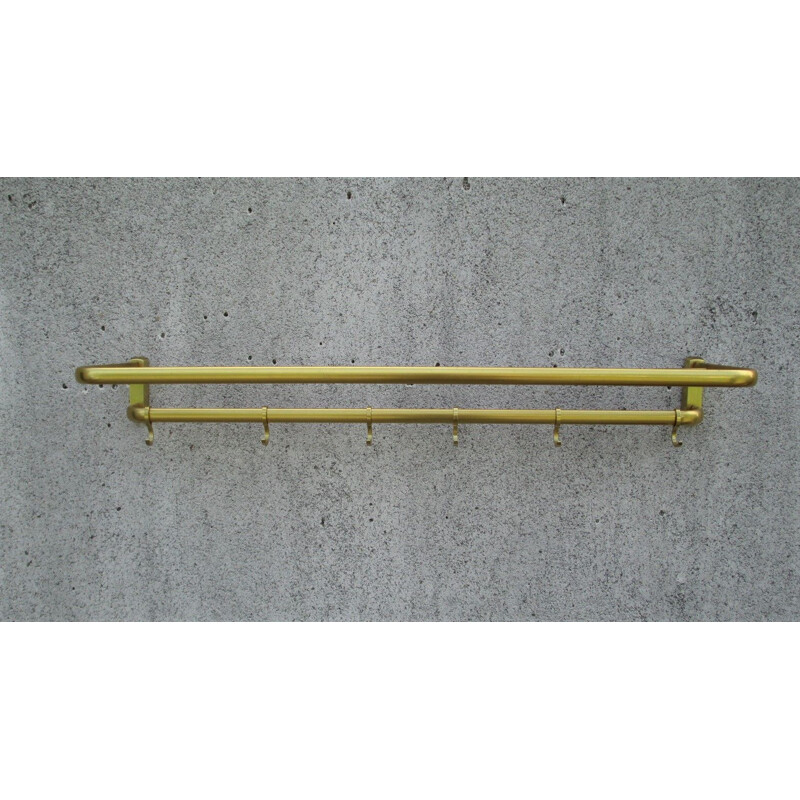 Mid century brass coat rack, Germany 1950s