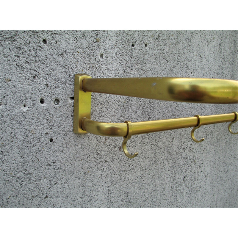 Mid century brass coat rack, Germany 1950s