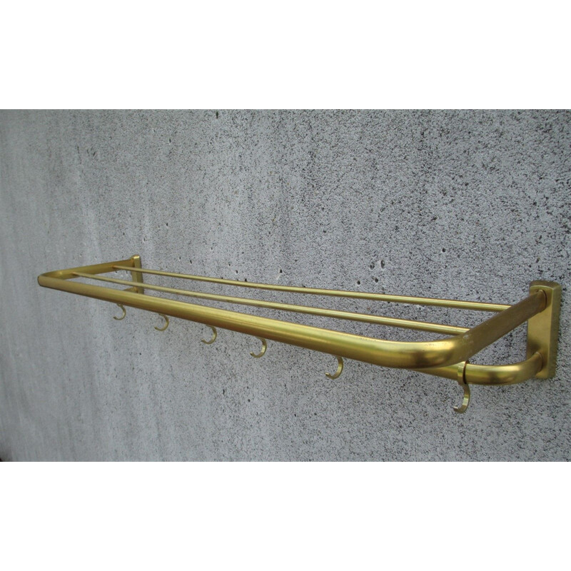 Mid century brass coat rack, Germany 1950s