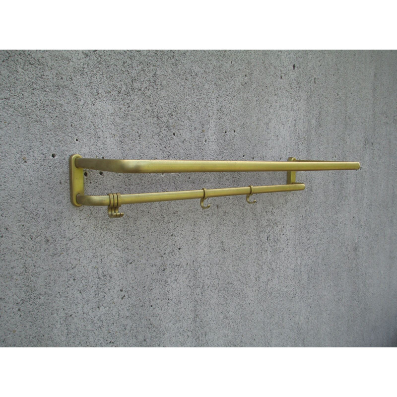 Mid century brass braided coat rack, Germany 1950s