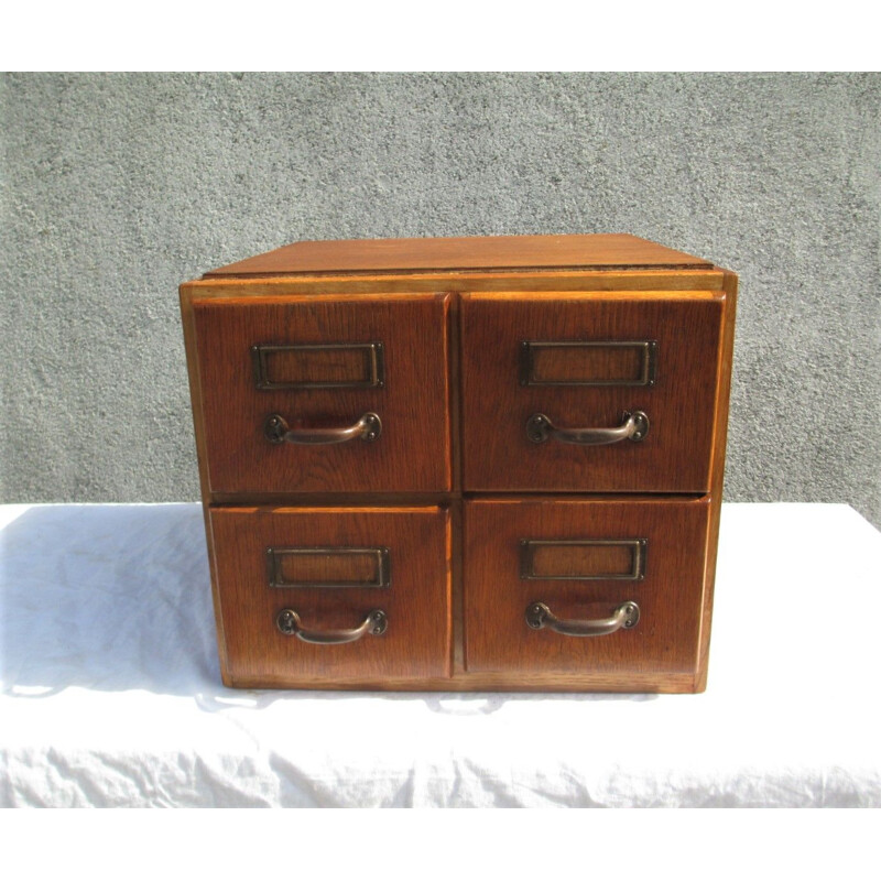 Mid century file cabinet in oakwood, 1930s