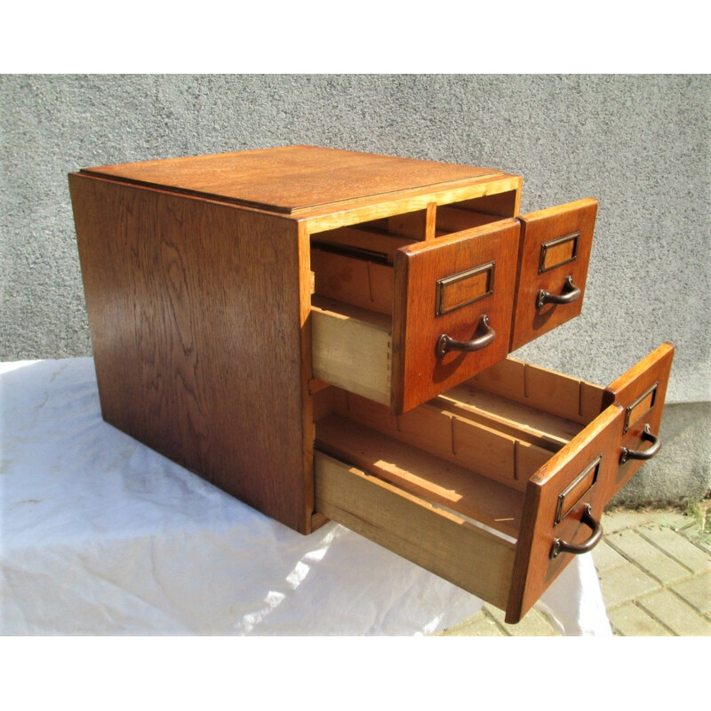 Mid century file cabinet in oakwood, 1930s