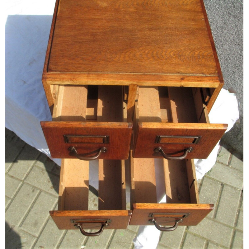 Mid century file cabinet in oakwood, 1930s