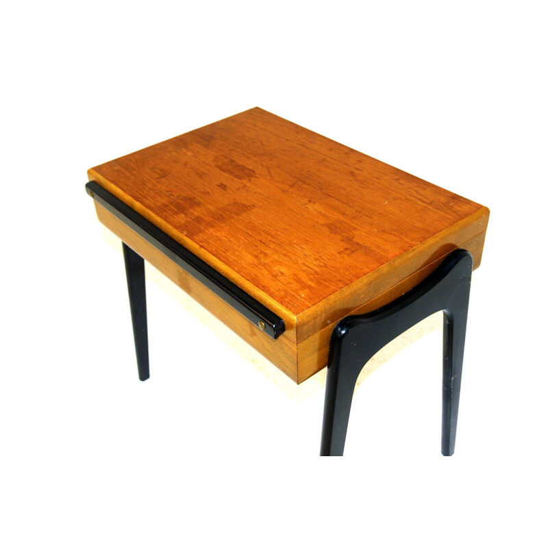 Table de chevet vintage en teck, Suède 1960