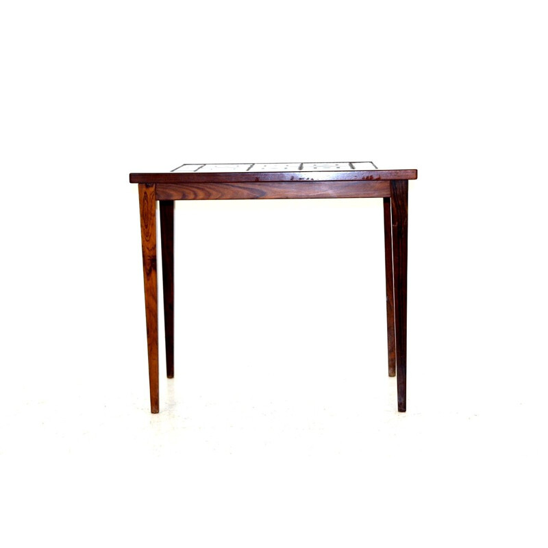 Vintage ceramic and rosewood table, Denmark 1960