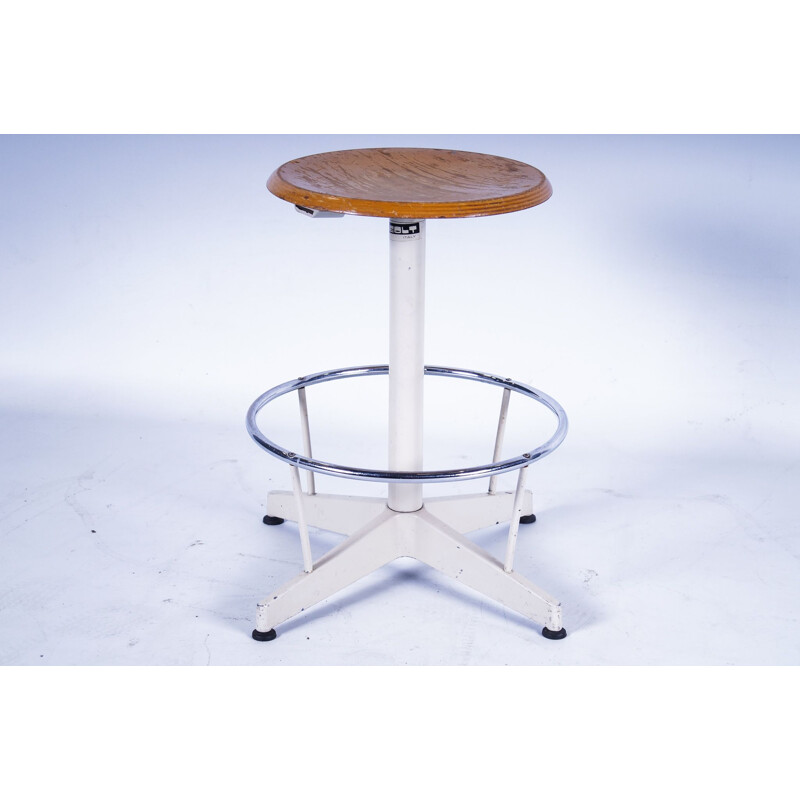 Industrial Neolt lab stool, Italy 1950s