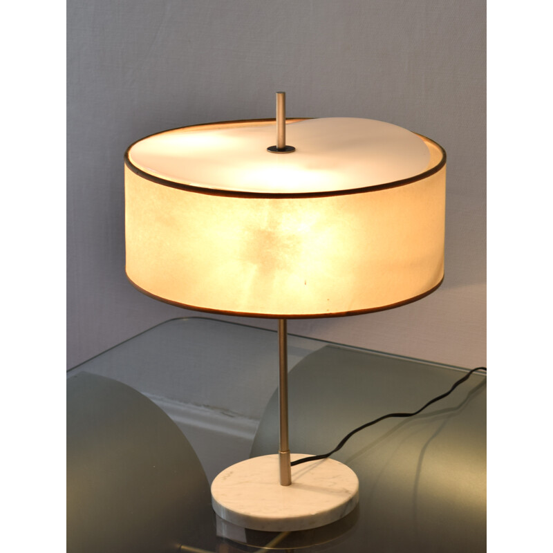 Lampe de table avec base en marbre, Alain RICHARD - 1960