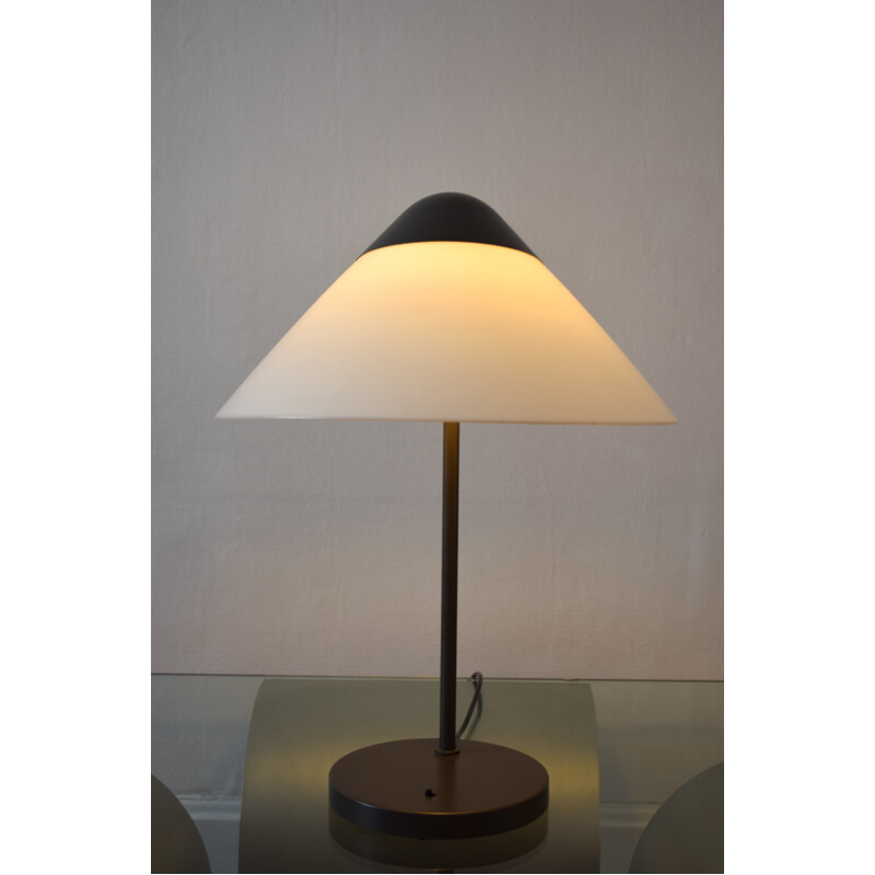 "Opala" lamp in metal and opaline, Hans WEGNER - 1970s