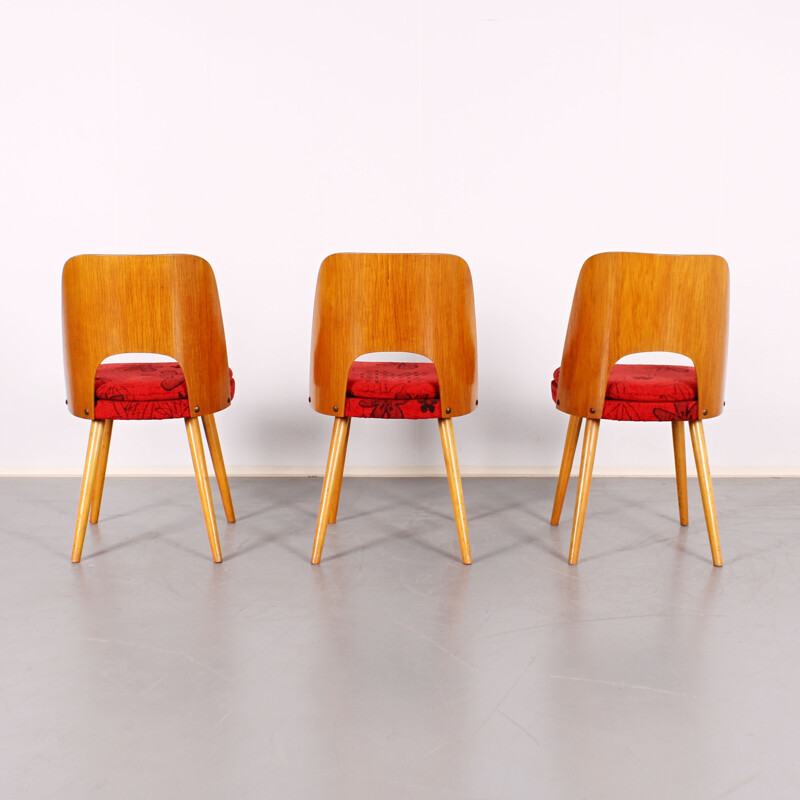 Ensemble de 3 chaises vintage par Oswald Haerdtl