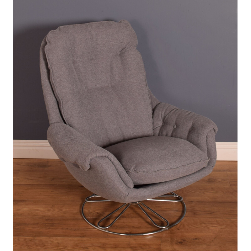 Scandinavian vintage swivel armchair, 1960s
