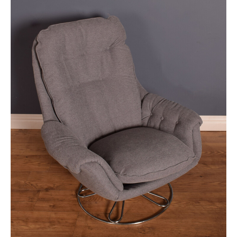 Scandinavische vintage draaifauteuil, 1960