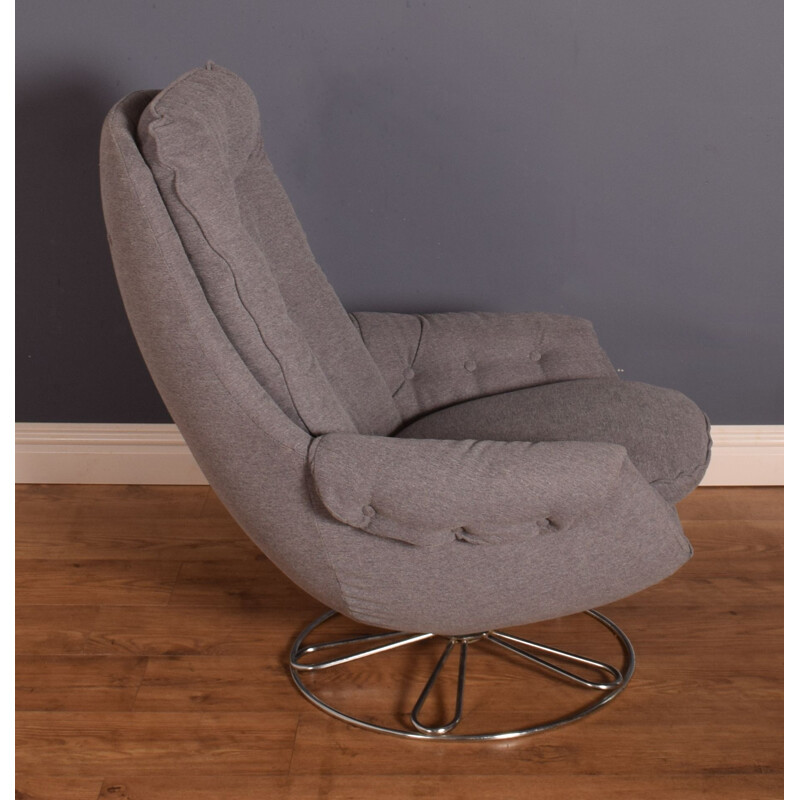 Scandinavische vintage draaifauteuil, 1960