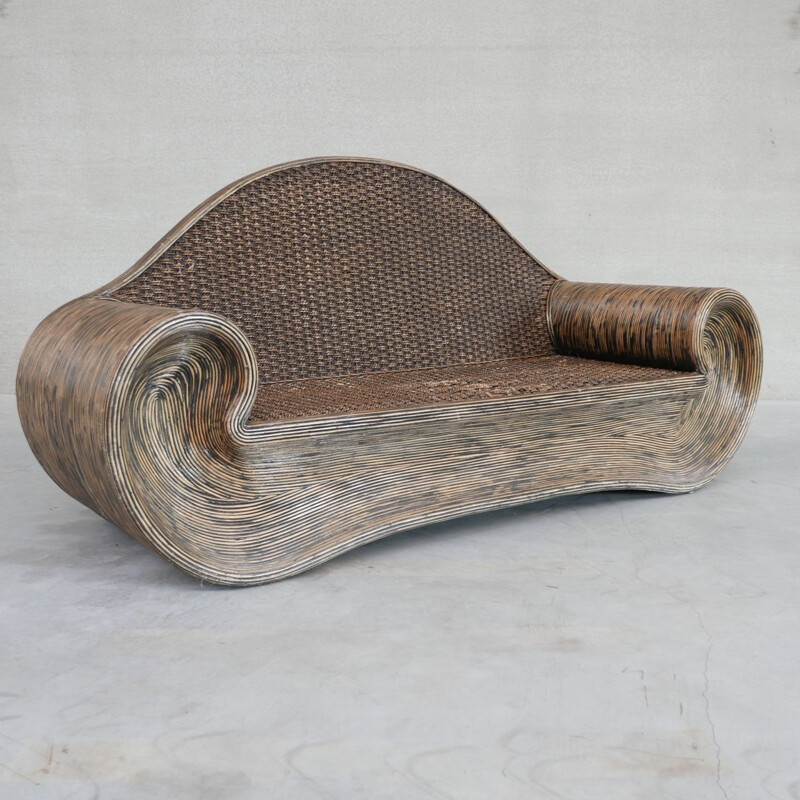 Vintage-Sofa aus Bambus, 1960
