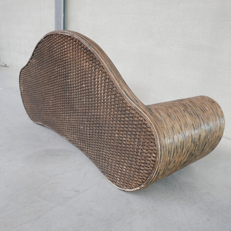 Mid-century French bamboo sofa, 1960s