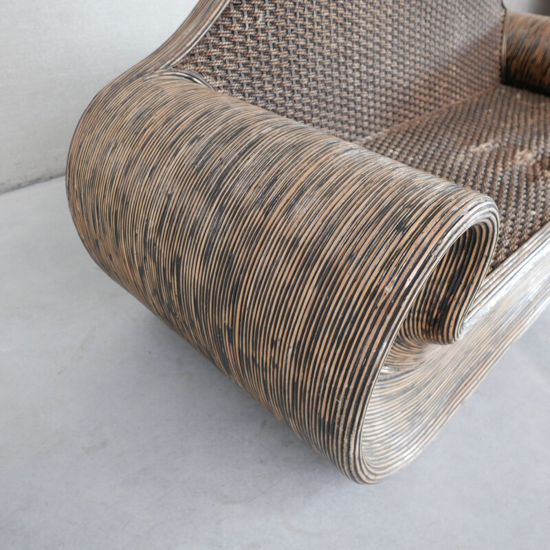 Vintage-Sofa aus Bambus, 1960