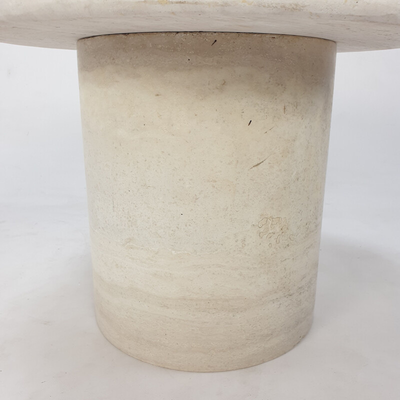 Travertine vintage coffee table by Up & Up, Italy 1970s