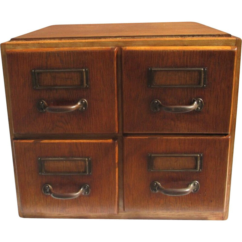 Mid century file cabinet in oakwood, 1930s