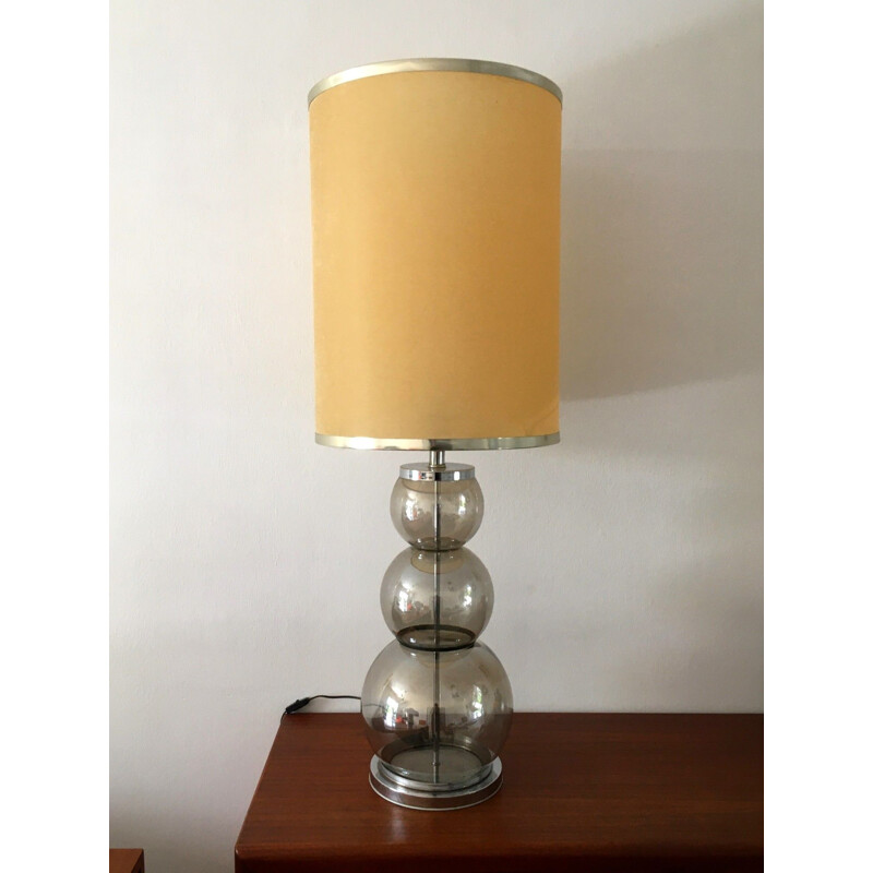 Vintage glass lamp XXL, 1970