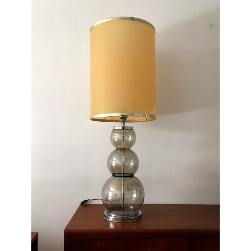 Lampe vintage en verre XXL, 1970
