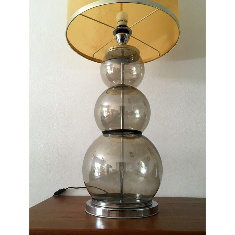 Vintage glazen lamp XXL, 1970