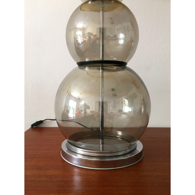 Vintage glass lamp XXL, 1970