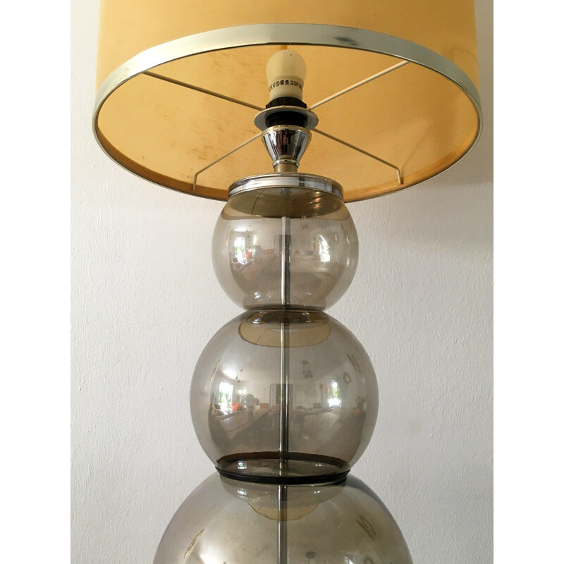 Vintage glass lamp XXL, 1970