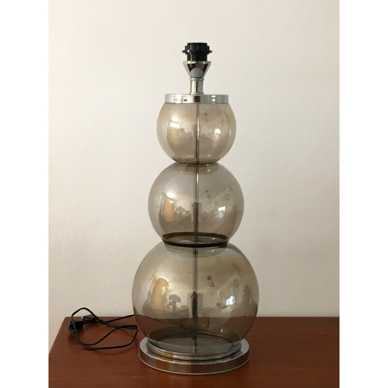 Vintage glass lamp XXL, 1970