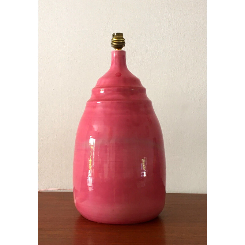 Lampe vintage en céramique par B. Pichon, 1970