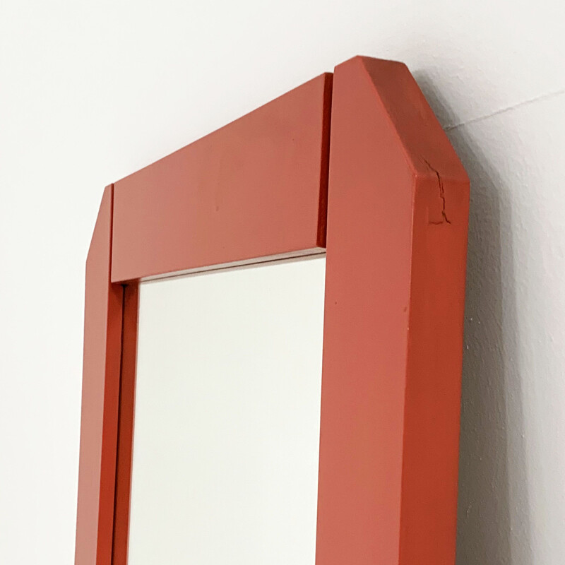 Coral vintage wall mirror by Ettore Sottsass for Poltronova, 1960s