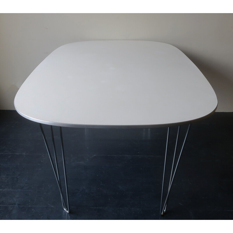 Danish vintage ellipse shaped dining table, 1970s