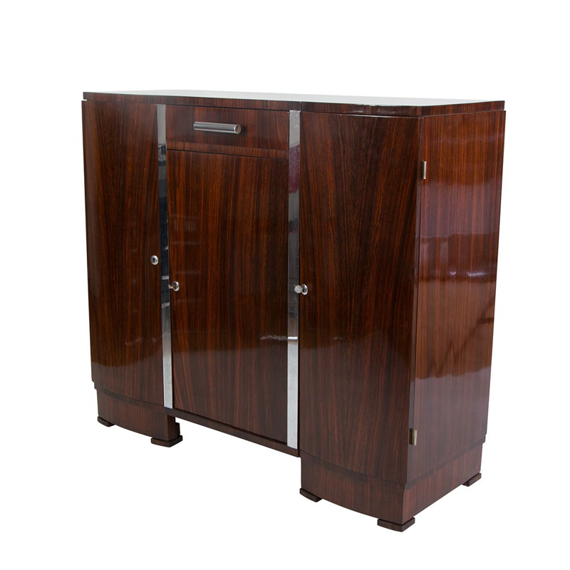 Vintage Art Deco cabinet in veneered rosewood, 1930