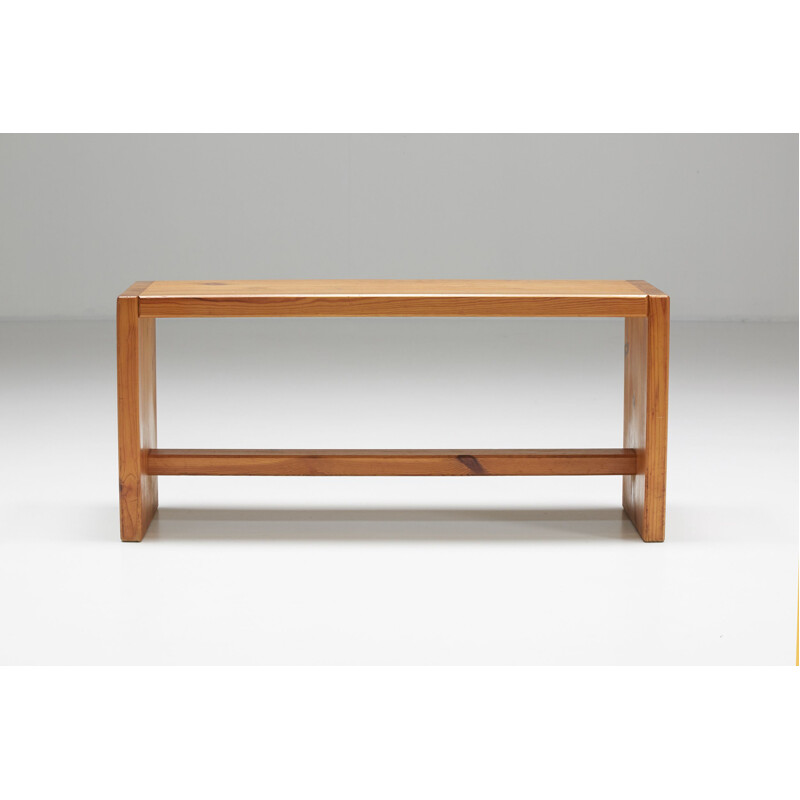 Mid century pinewood bench, France 1960s