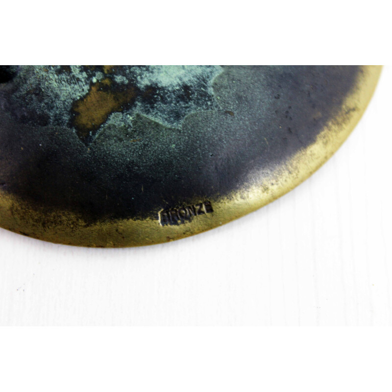 Caja de bolsillo vintage de bronce de Max Le Verrier