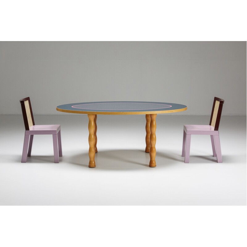 Vintage dining table by Ettore Sottsass for Zanotta Memphis, Italy 1980s