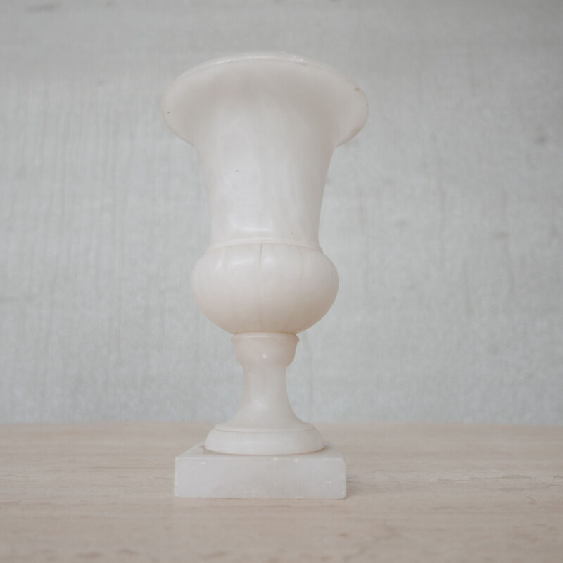 Vintage alabaster vase, France 1950