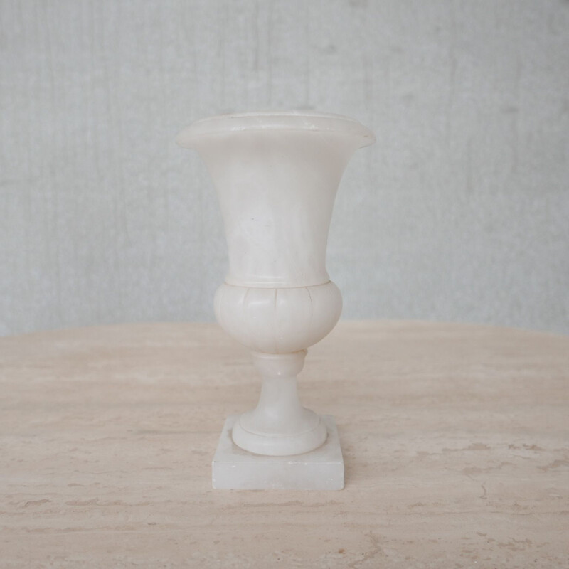 Vintage alabaster vase, France 1950