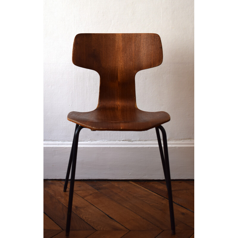 "Hammer" Fritz Hansen chair in teak wood, Arne JACOBSEN - 1960s