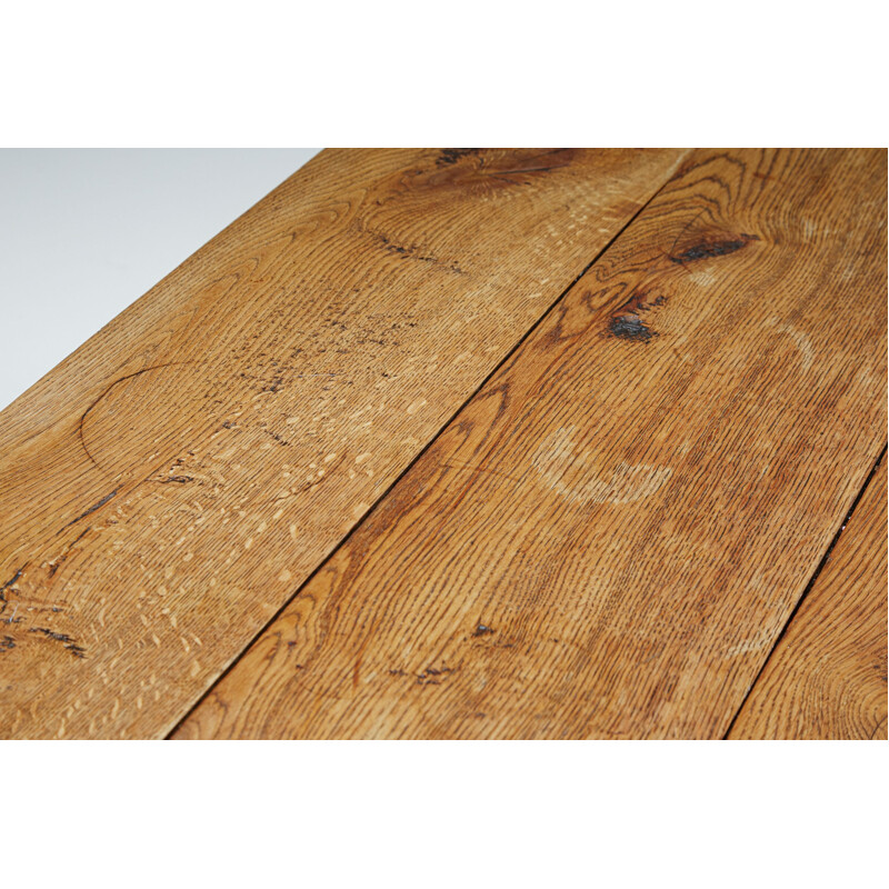 Vintage rustic solid wood coffee table, 1950s