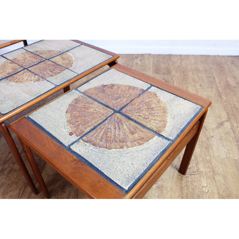 Scandinavian vintage nesting tables Trioh, Denemark