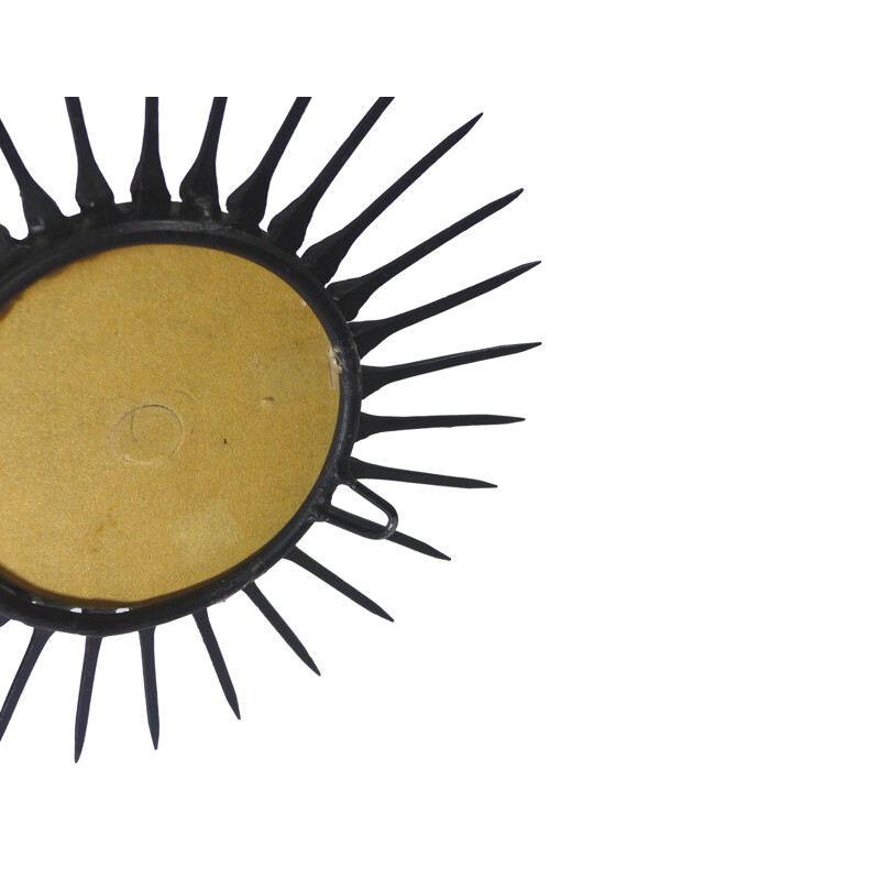 Vintage Brutalist sun mirror, 1970