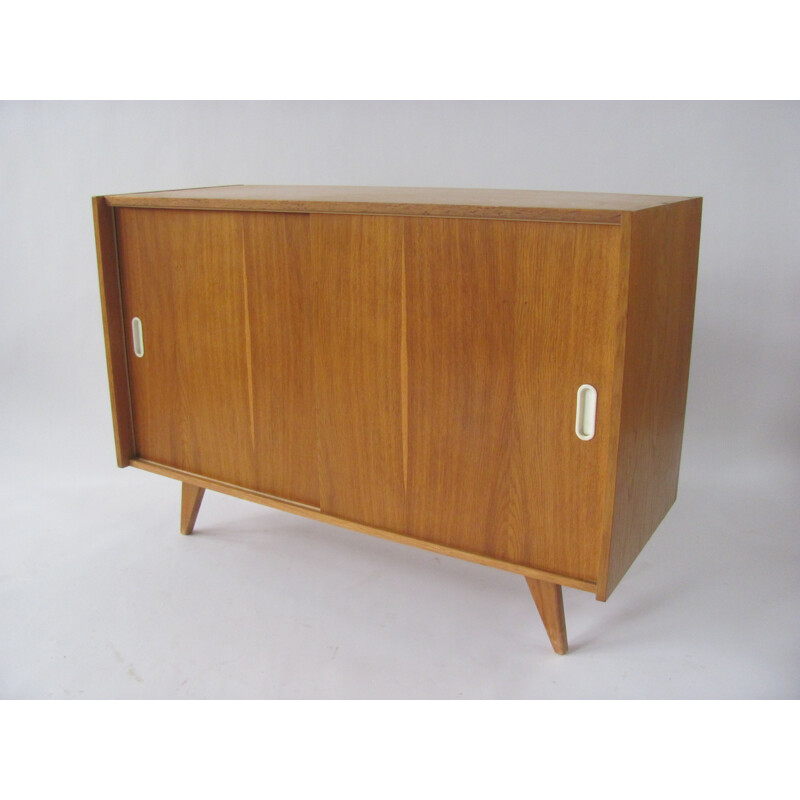 Vintage highboard with sliding doors by Jiroutek for Interier Praha, Czechoslovakia 1960s