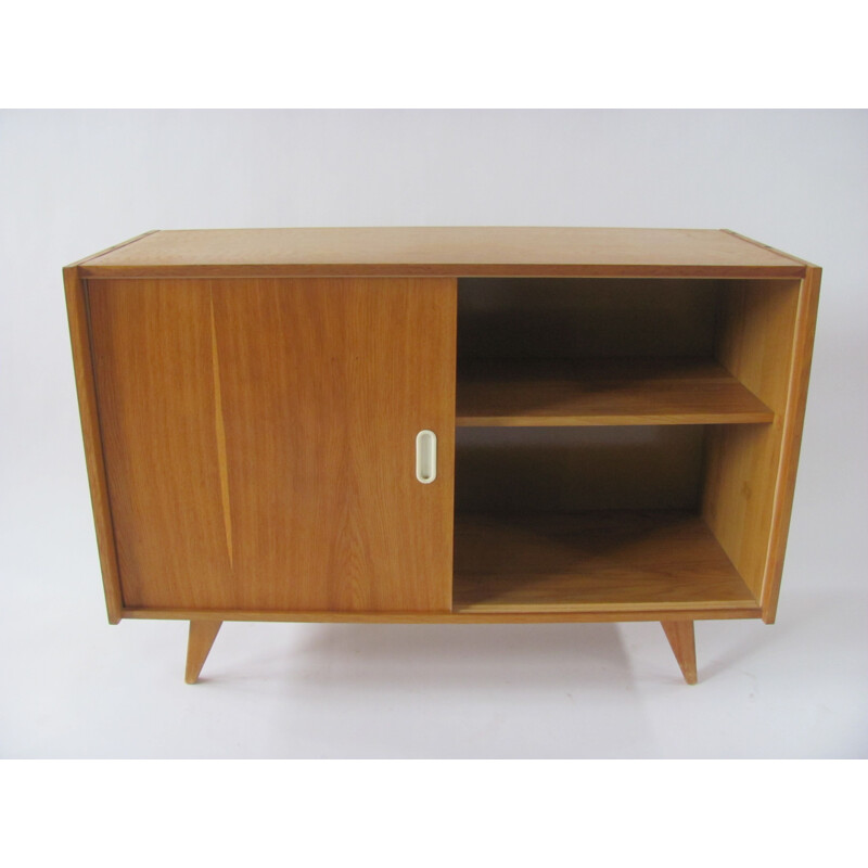 Vintage highboard with sliding doors by Jiroutek for Interier Praha, Czechoslovakia 1960s