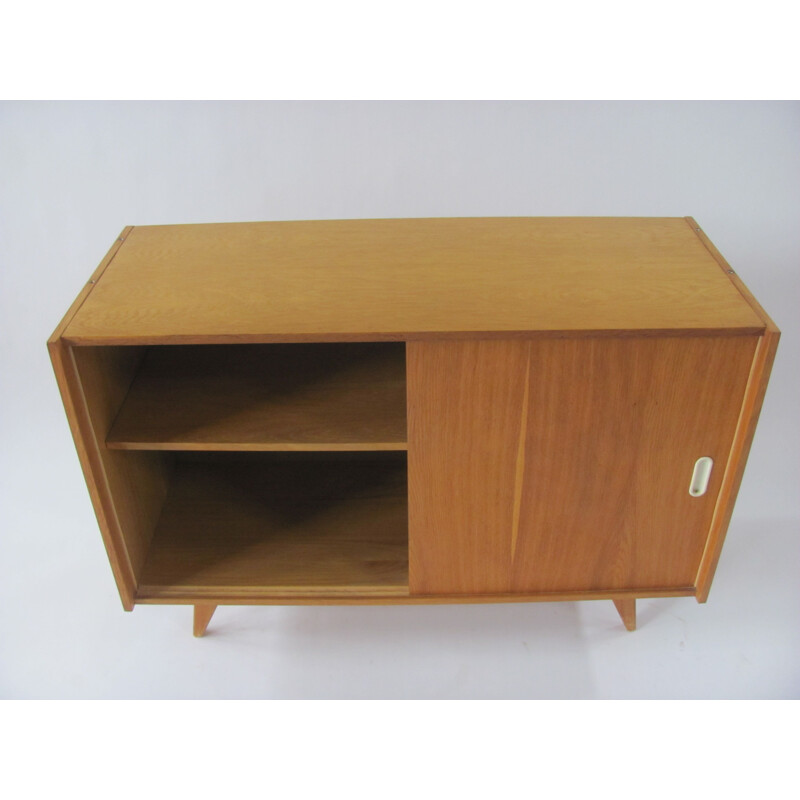 Vintage highboard with sliding doors by Jiroutek for Interier Praha, Czechoslovakia 1960s