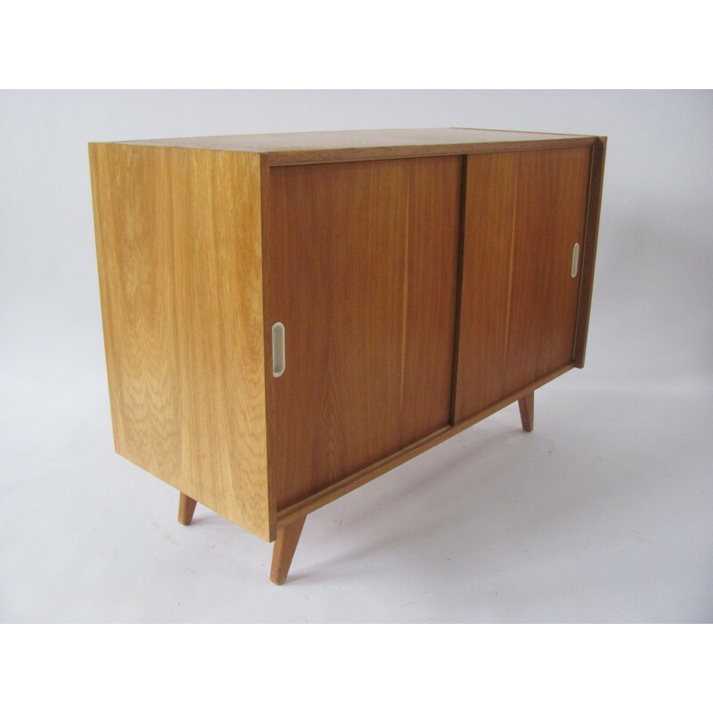 Vintage highboard with sliding doors by Jiroutek for Interier Praha, Czechoslovakia 1960s