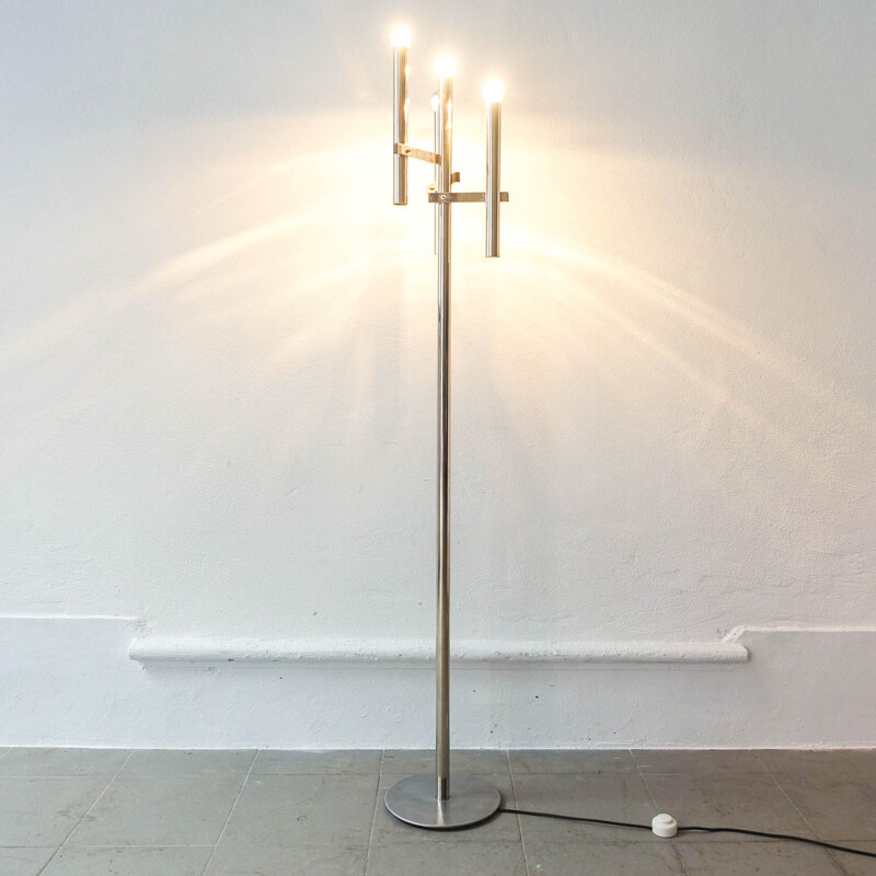 Lampadaire vintage par Gaetano Sciolari, Italie 1970