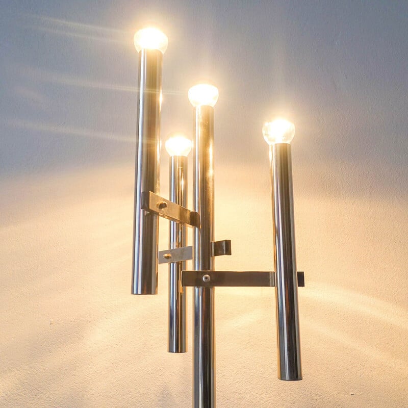 Lampadaire vintage par Gaetano Sciolari, Italie 1970