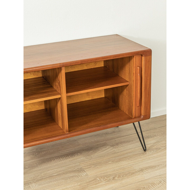 Mid century teak sideboard with two tambour doors by Dyrlund, Denmark 1960s