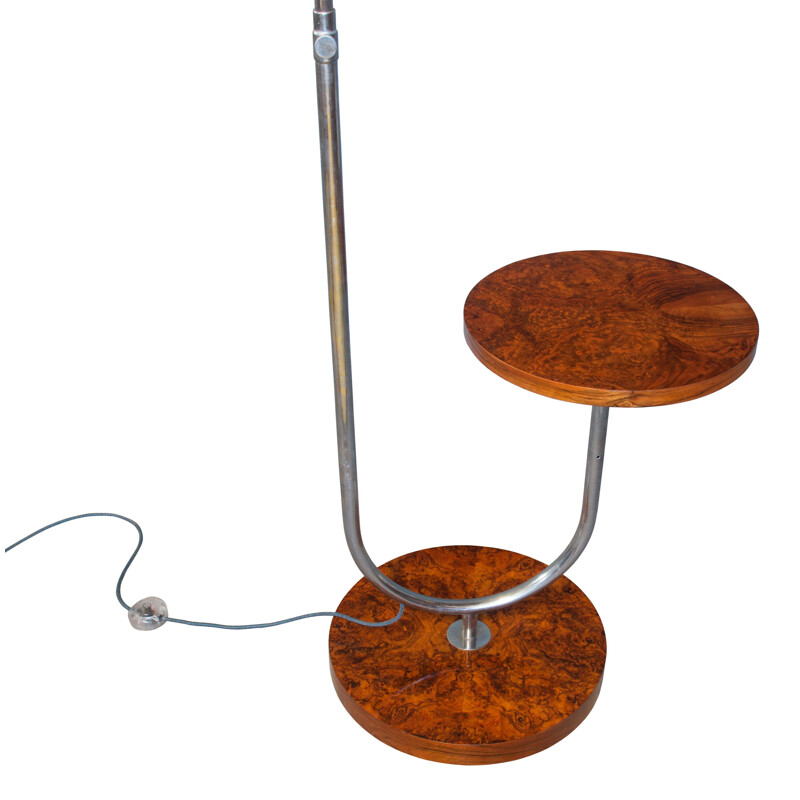 Vintage Bauhaus floor lamp by Slezakovy Zavody, Czechoslovakia 1930s